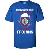 I Just Want To Drink Hot Chocolate & Watch USC Trojans Ugly Christmas Sweater PINGPONG