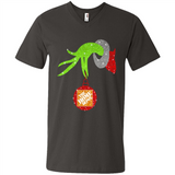 Grinch hand holding Logo HomeDepot Glitter Christmas - Men's V-Neck