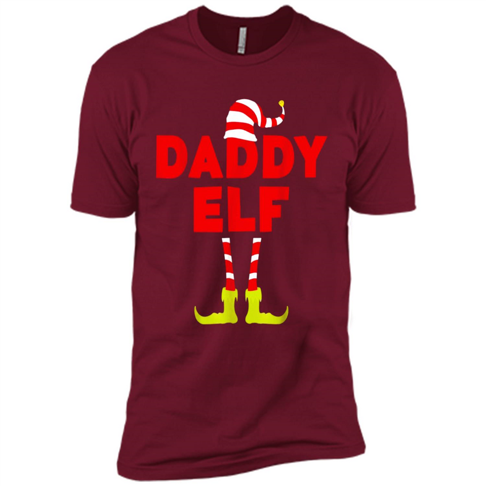 Mens Daddy Elf T-Shirt Funny Matching Christmas Costume - Premium Short Sleeve T-Shirt