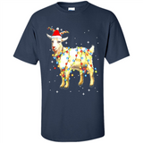Christmas Lights Goat Wearing Santa Hat Funny Xmas - Shirt