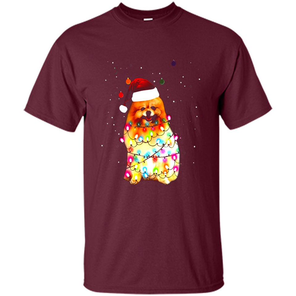 Pomeranian Santa Lights Christmas Dog Xmas Sweatshirt - Shirt