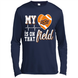 Oklahoma State Cowboys Football My Heart is on that Field - Canvas Long Sleeve T-Shirt