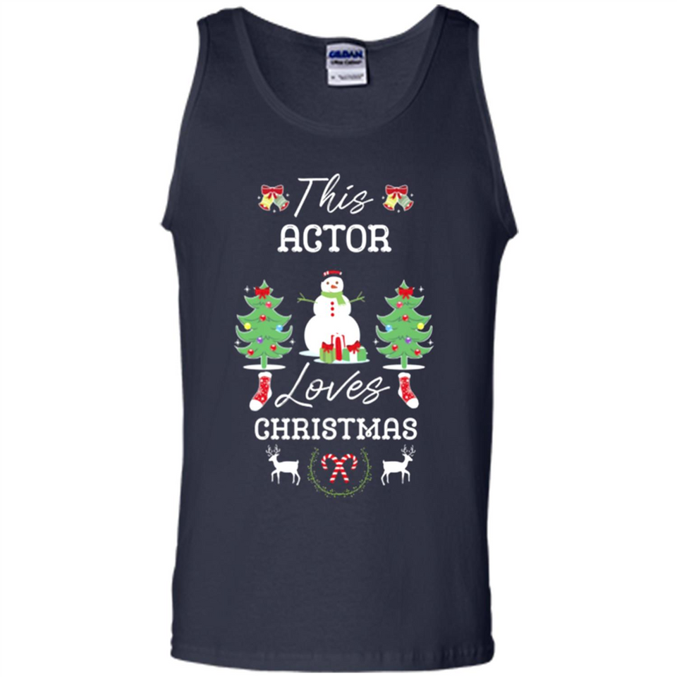 This Actor Loves Christmas Tree Shirt with Snowman