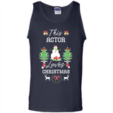 This Actor Loves Christmas Tree Shirt with Snowman