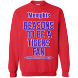 Reasons to be a Memphis Tigers Fan Complete List on Back - Sweatshirt