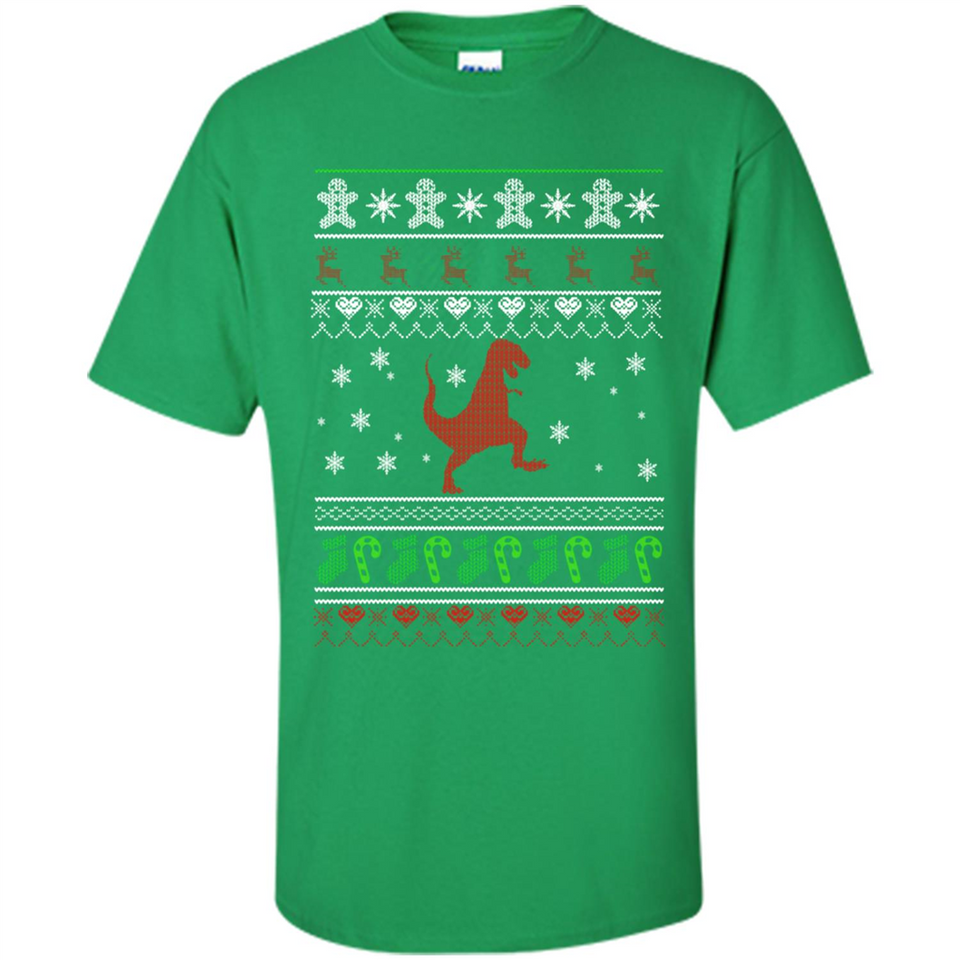 Dinosaur and Santa Ugly Christmas Sweater - Shirt