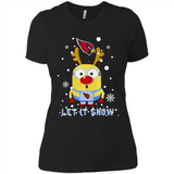 Minion Arizona Cardinals Ugly Christmas Sweater Let it Snow - Ladies' Boyfriend T-Shirt