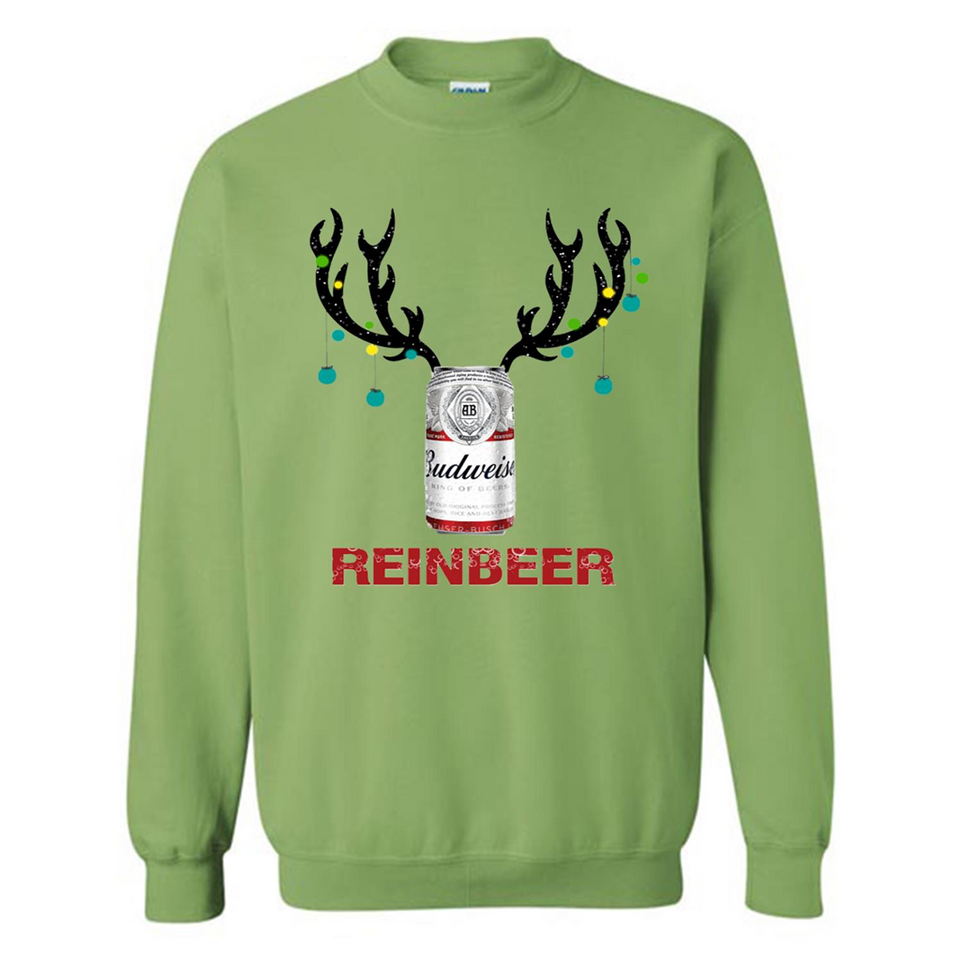 Budweiser Reinbeer Funny Beer Reindeer Christmas Sweatshirt - Sweatshirt