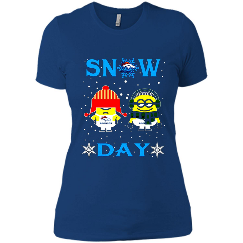 Snow Day Shirt For Denver Broncos Vs Minion Fans pingpong