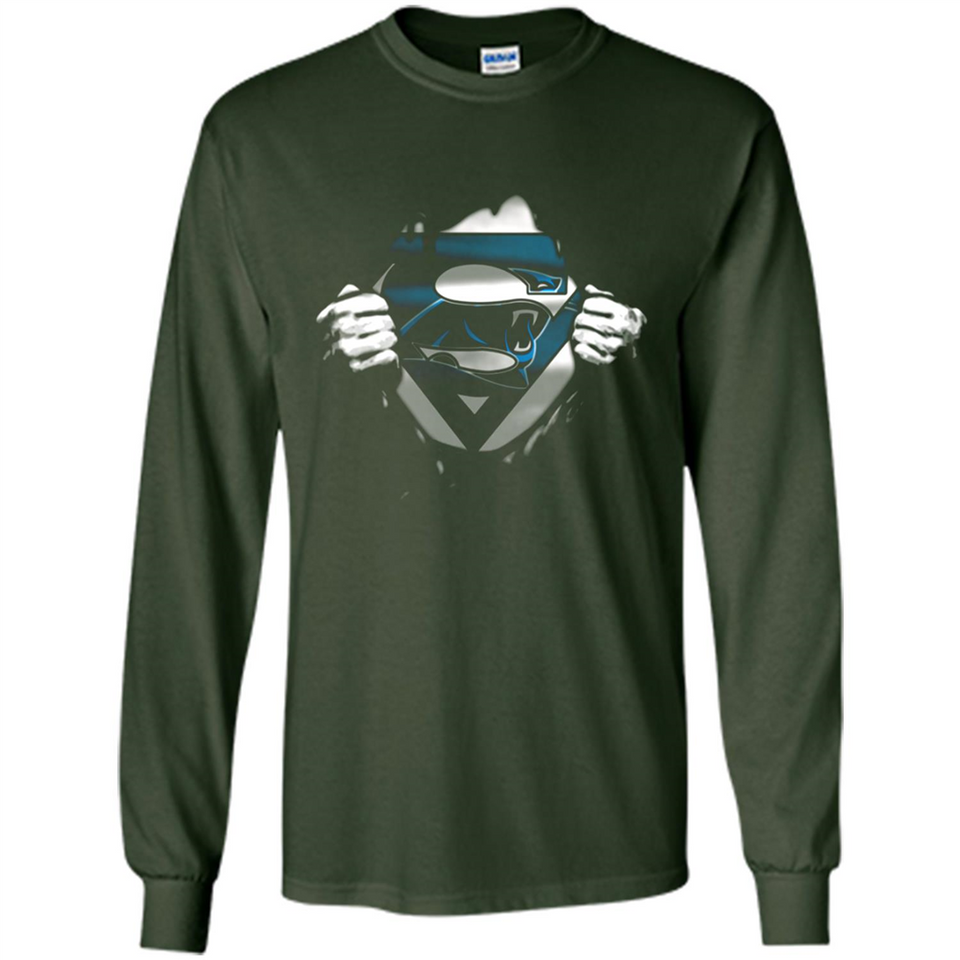 Carolina Panthers And Superman Fans - Long Sleeve T-Shirt