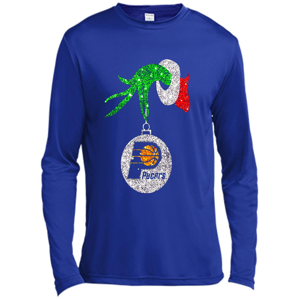 Amazing tee Indiana Pacers Glitter Grinch Monogram Ornament Christmas Gift - Canvas Long Sleeve T-Shirt