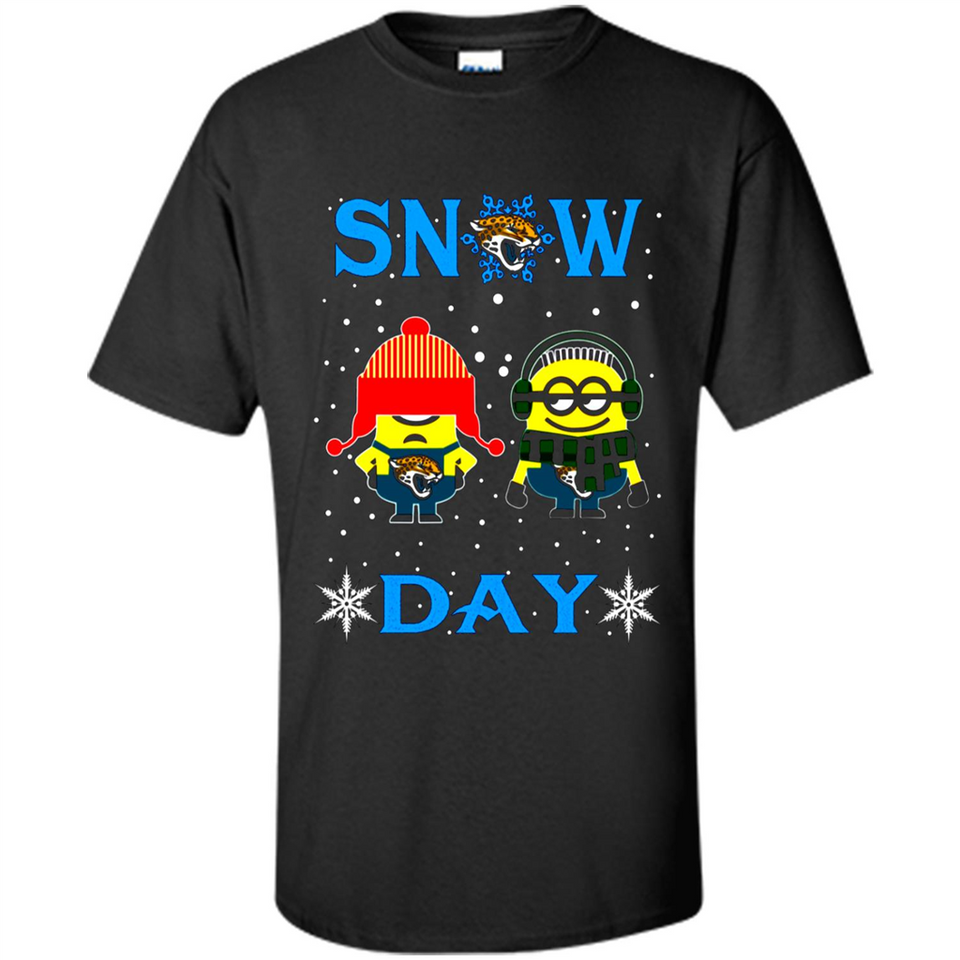 Snow Day Shirt For Jacksonville Jaguars Vs Minion Fans pingpong