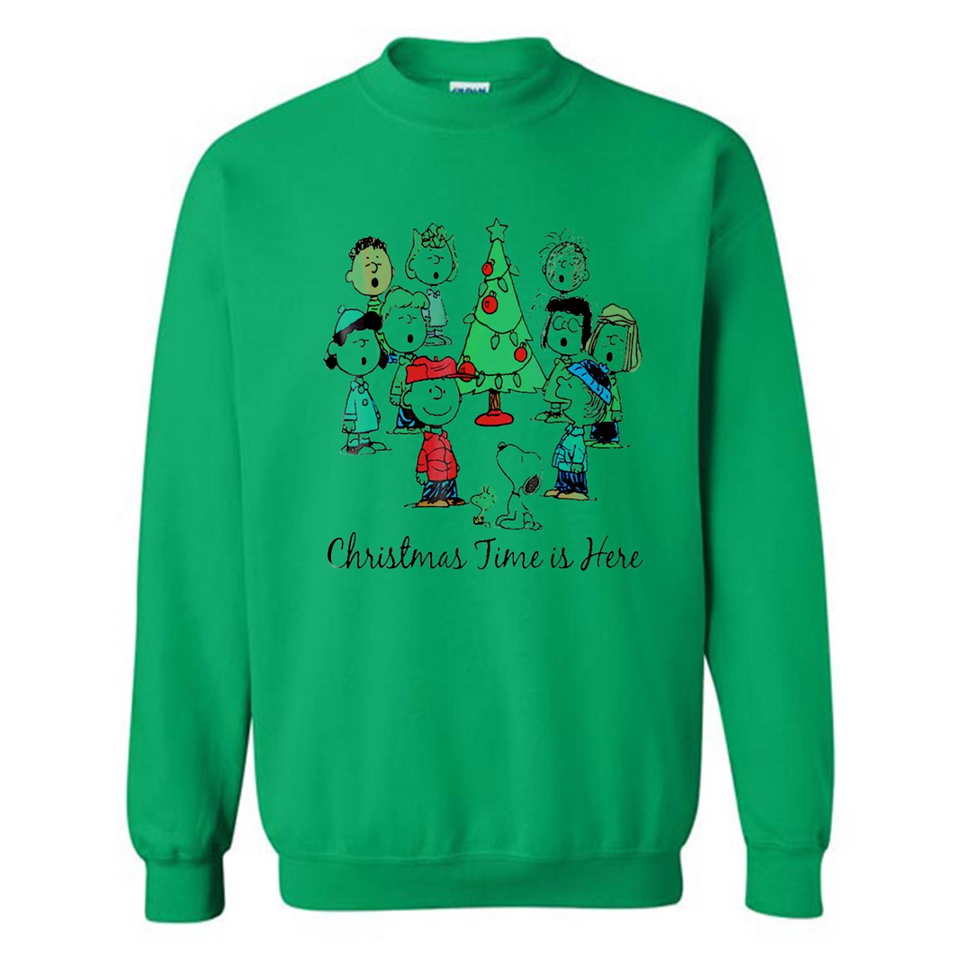 Snoopy Christmas Time Is Here Sporty T-Shirt - Sweatshirt