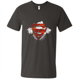 Calgary Flames And Superman Fans - Men's V-Neck