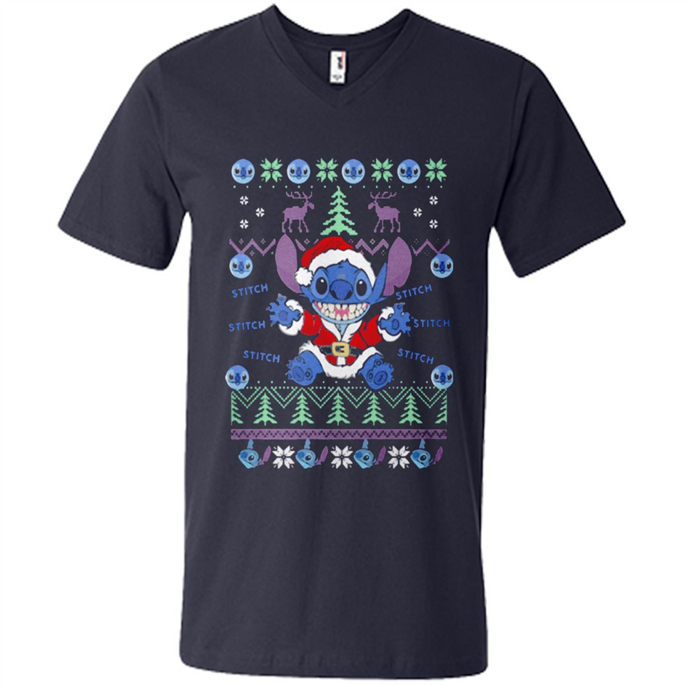 Stitch ugly christmas sweater - Men's V-Neck