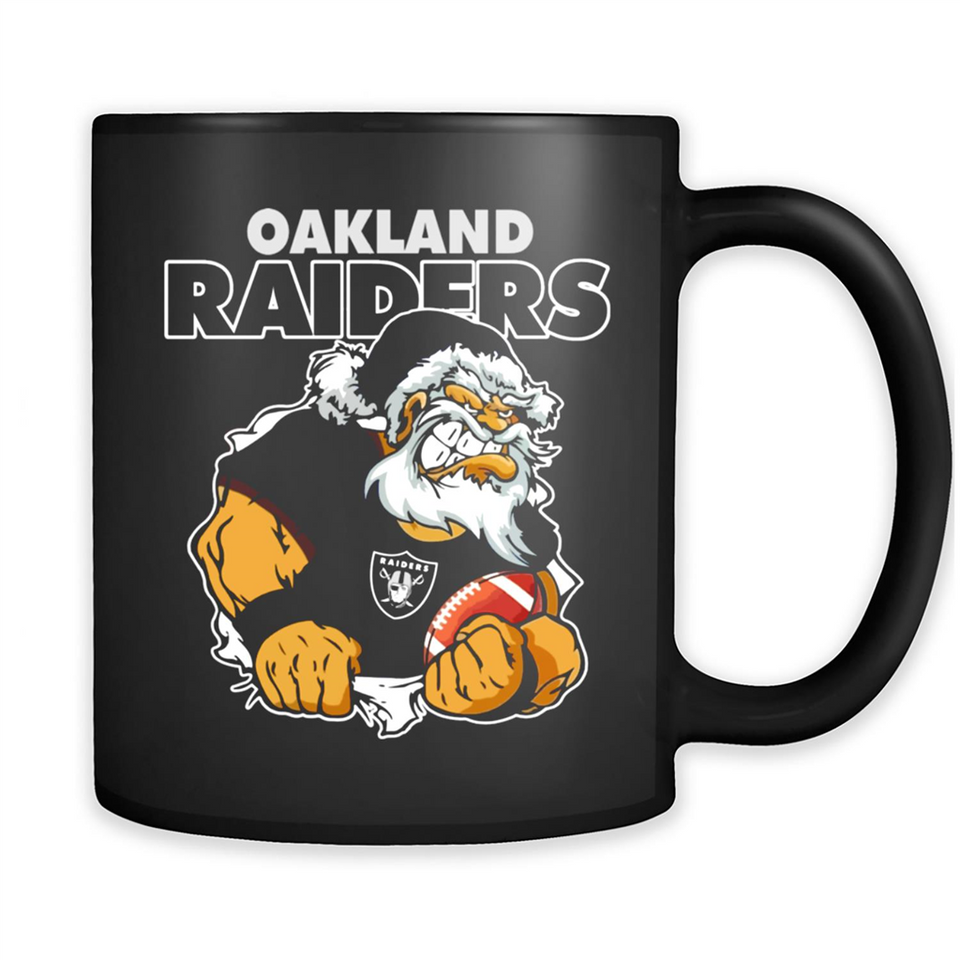 Grumpy Santa Claus Oakland Raiders Football Team PINGPONG