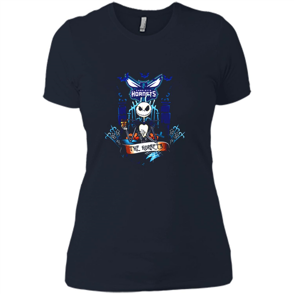 Charlotte Hornets Halloween The Nightmare Before Christmas - Ladies' Boyfriend T-Shirt