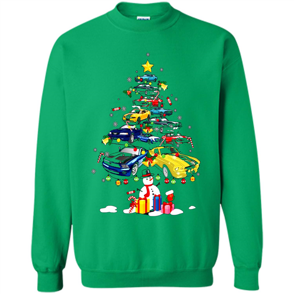 Mustang Tree Christmas Sweatshirt PINGPONG