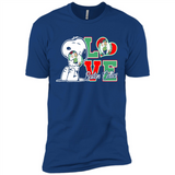 Snoopy loves NBA Boston Celtics - Premium Short Sleeve T-Shirt