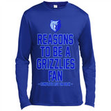 Reasons to be a Memphis Grizzlies Fan Complete List on Back - Canvas Long Sleeve T-Shirt
