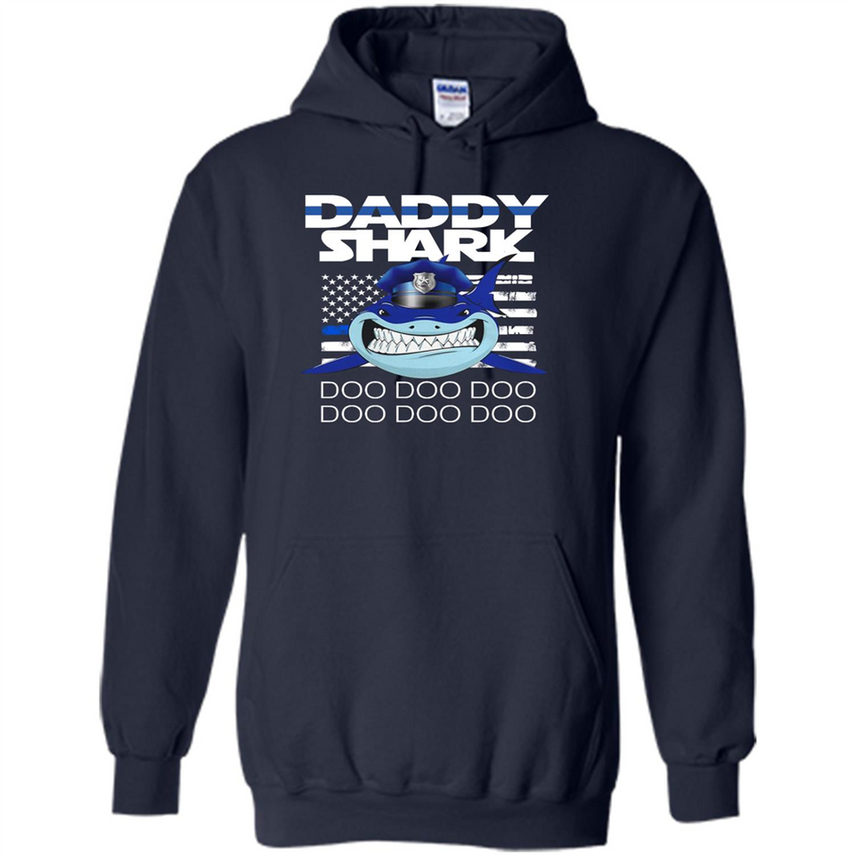Police Daddy Shark Blue Line Tee