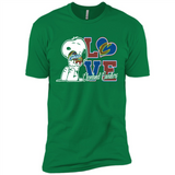 Snoopy loves NBA Cleveland Cavaliers - Premium Short Sleeve T-Shirt