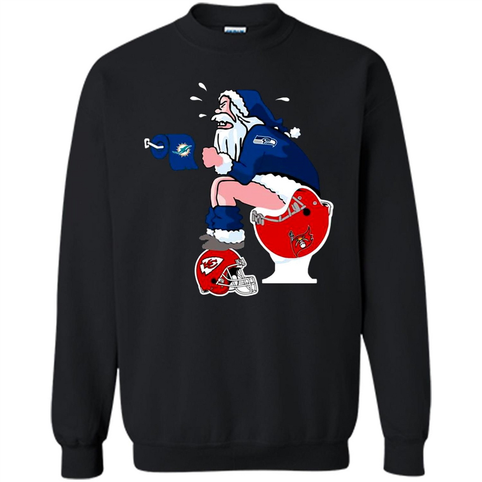 Seattle Seahawks Santa Claus Toilet