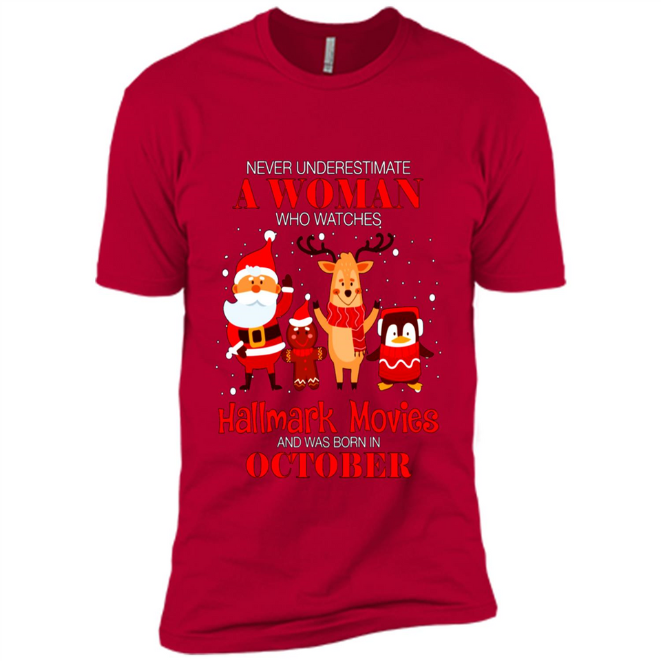 Never Underestimate An October Woman Watches Hallmark Movies Sweatshirt PINGPONG