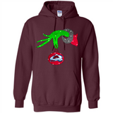 GRINCH HAND HOLDING COLORADO AVALANCHE GLITTER CHRISTMAS PINGPONG