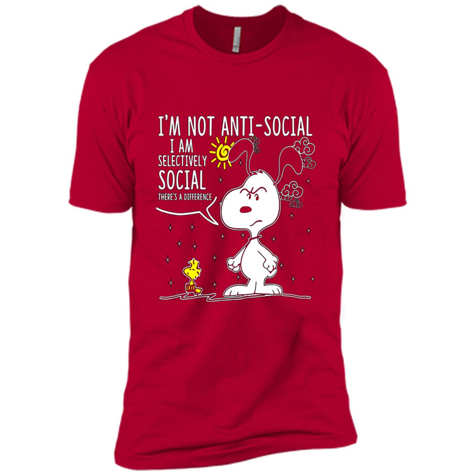 Snoopy I'm Not Anti-Social I Am Selectively Social