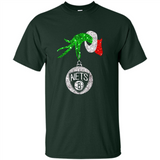 Fantastic Brooklyn Nets Glitter Grinch Monogram Ornament Christmas Gift - Shirt
