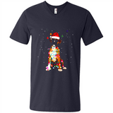 Christmas Lights Boxer Dog Funny Xmas Sweatshirt - Men's V-Neck