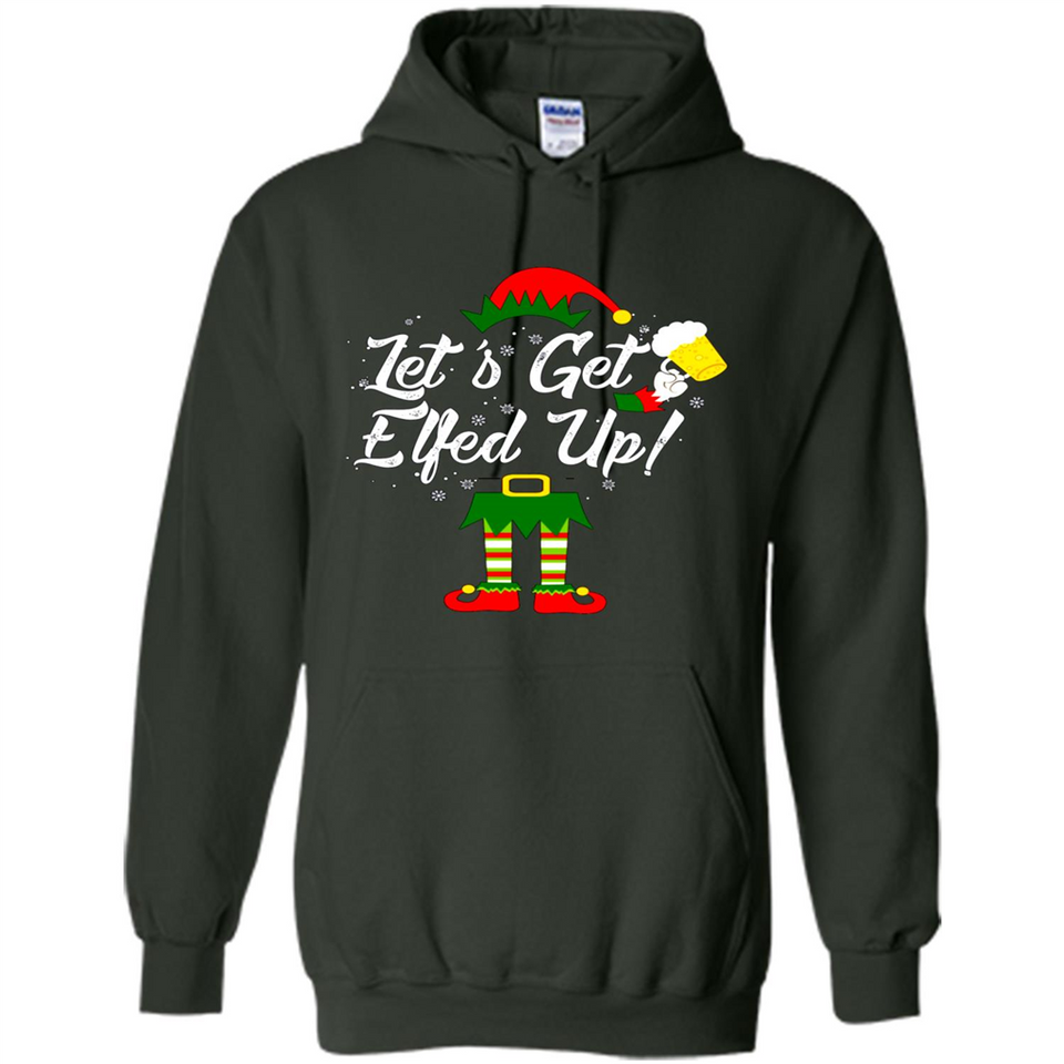 Let's Get Elfed Up Drinking Beer Christmas PINGPONG