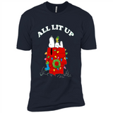 Peanuts By Schulz Snoopy Young Men_s Christmas - Premium Short Sleeve T-Shirt