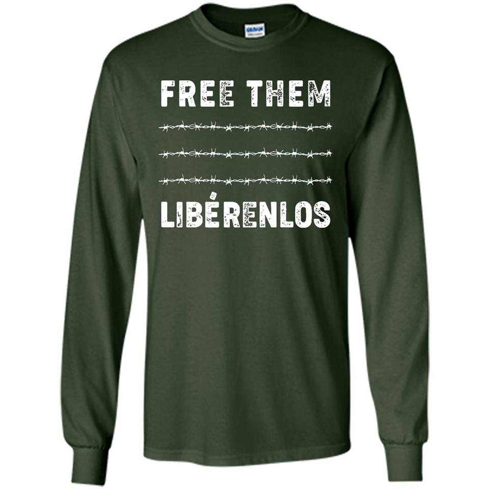 Peaceful Communities- Free Them Liberenlos Shirt PINGPONG - Long Sleeve T-Shirt