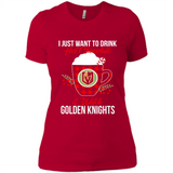 I Just Want To Drink Hot Chocolate & Watch Vegas Golden Knights Ugly Christmas Sweater PINGPONG