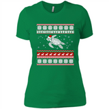 Sea Turtle Ugly Christmas T-Shirt - Ladies' Boyfriend T-Shirt
