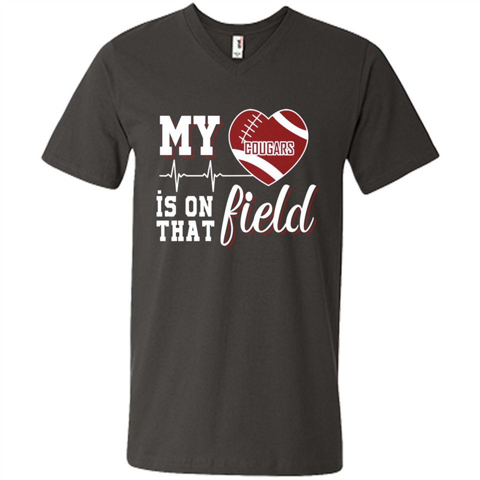 Washington State Cougars Football My Heart is on that Field - Men's V-Neck