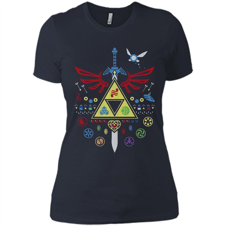 Song of Christmas Time the Legend of Zelda Ugly Sweater Perfect Christmas - Ladies' Boyfriend T-Shirt