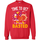 Time To Get Basted Funny Turkey Beer Thanksgiving - Sweatshirt