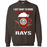 I Just Want To Drink Hot Chocolate & Watch Tampa Bay Rays Ugly Christmas Sweater PINGPONG