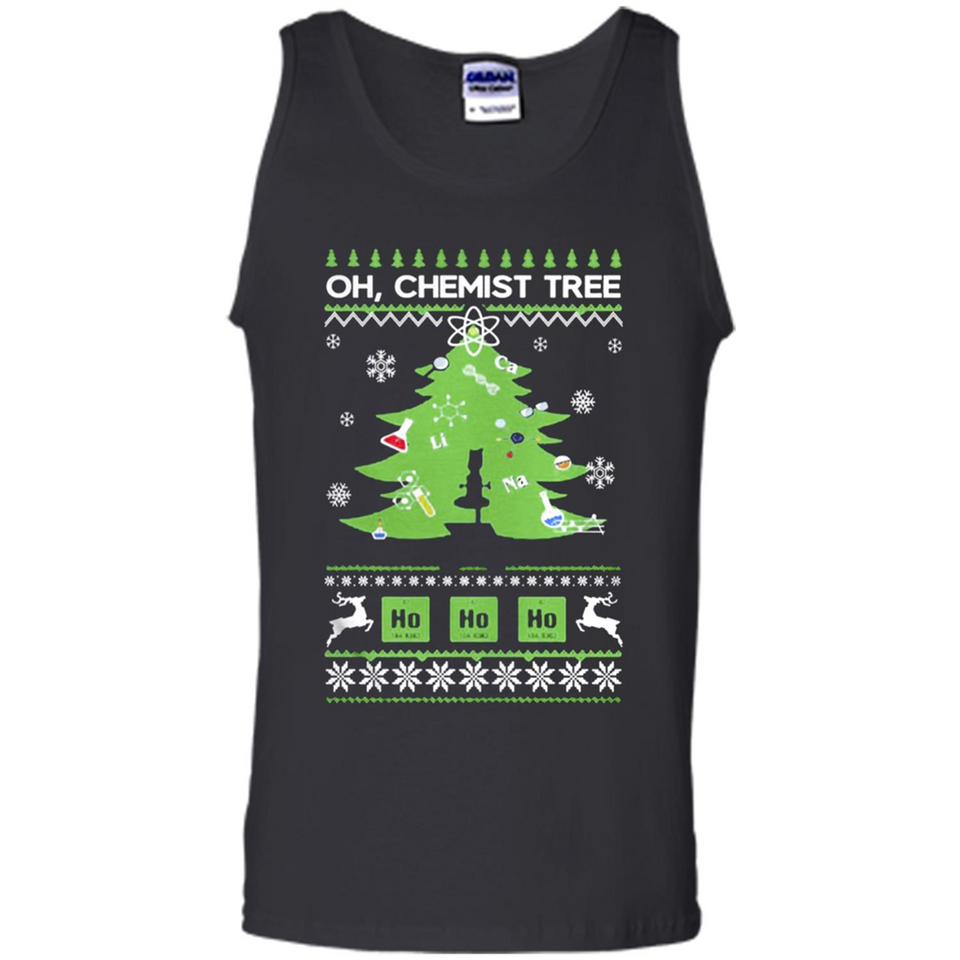 Oh Chemist Tree Ugly Christmas Sweater - Tank Top
