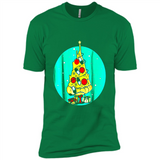 Funny Pizza Ugly Christmas Sweater Xmas Pizza Tree - Premium Short Sleeve T-Shirt