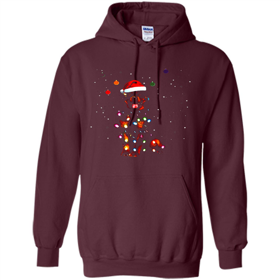 Rottweiler Santa Lights Christmas Dog Xmas Sweatshirt - Hoodie
