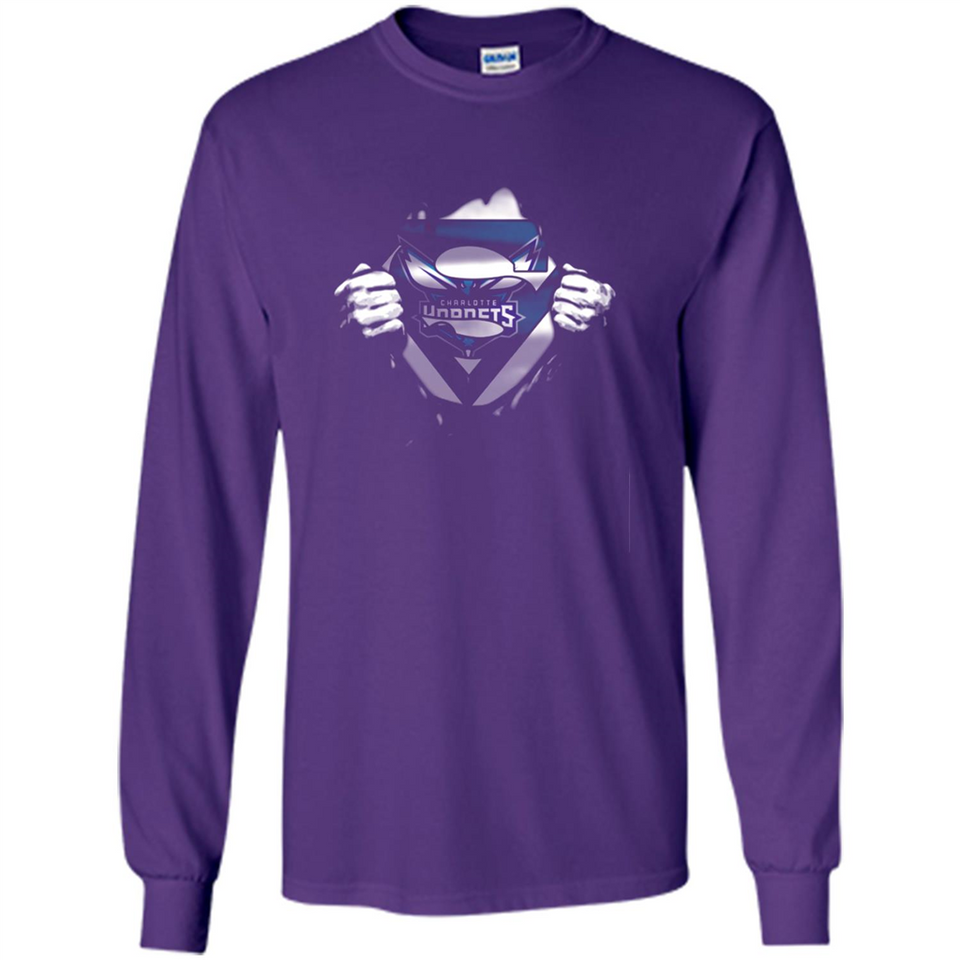 Charlotte Hornets And Superman Fans - Long Sleeve T-Shirt