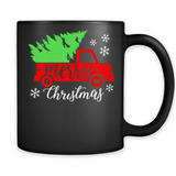 Vintage Christmas Classic Truck T-Shirt with Snow and Tree
