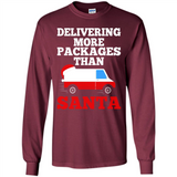 Delivering More Packages Than Santa Shirt - Postal Gift - Long Sleeve T-Shirt