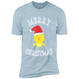Bird Santa Merry Christmas T-Shirt - Birds Watchers Xmas - Premium Short Sleeve T-Shirt