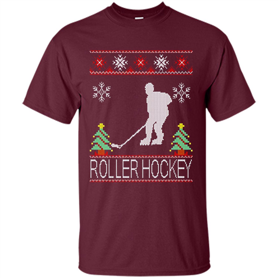 roller hockey Christmas ugly