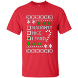 Naughty Nice I Tried Christmas sweatshirt PINGPONG
